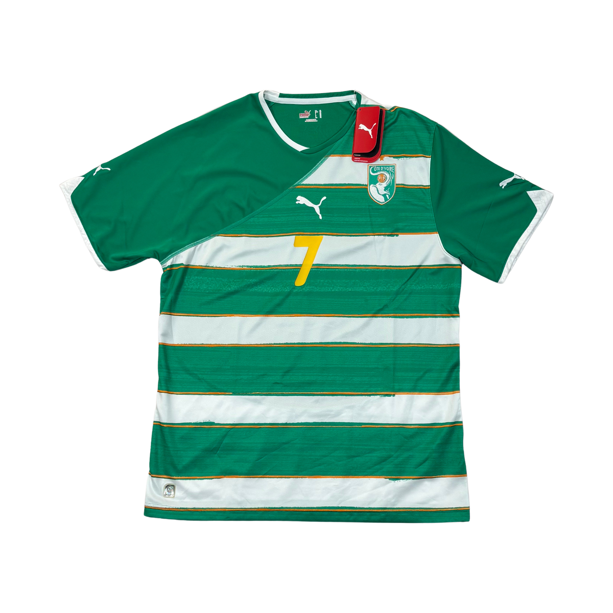 Ivory Coast 2010 Away Shirt #7 Doumbia, front view