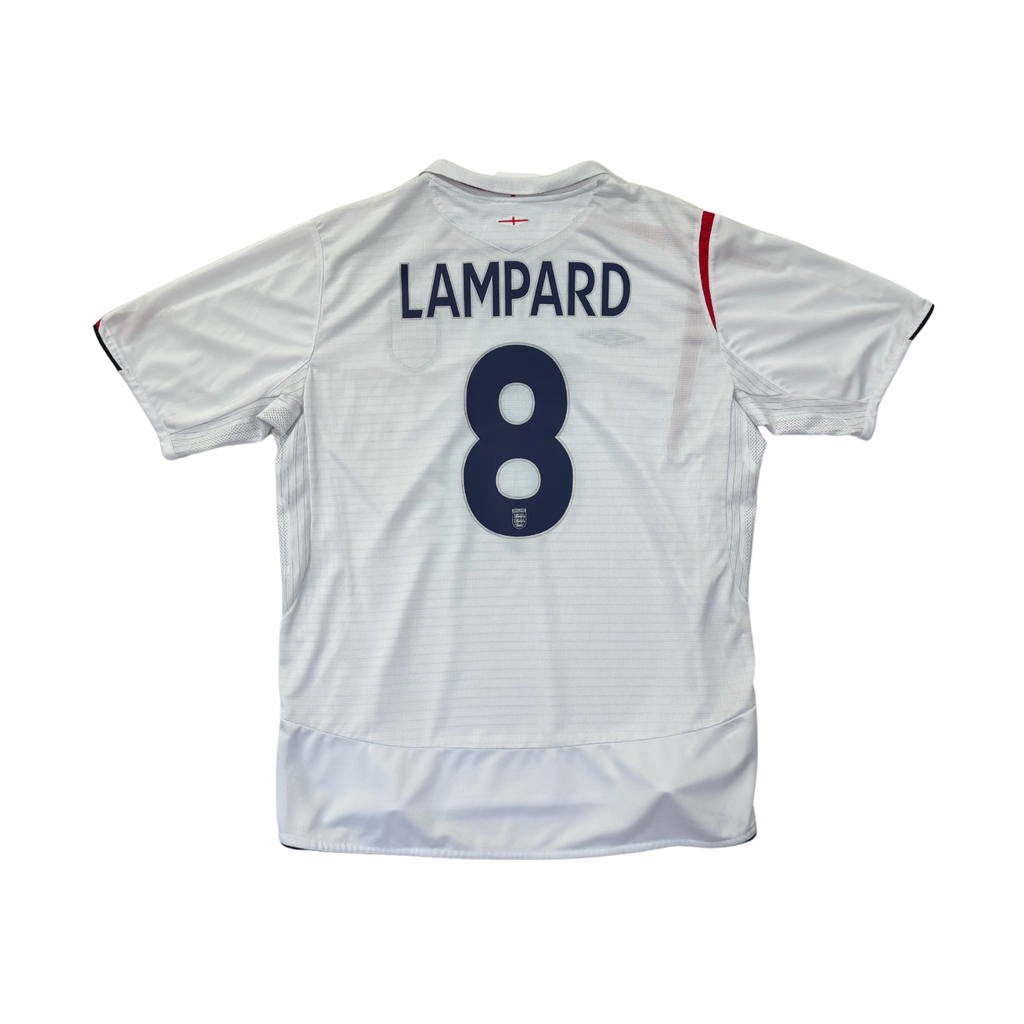 England 2005–07 home football shirt Lampard 8, back view
