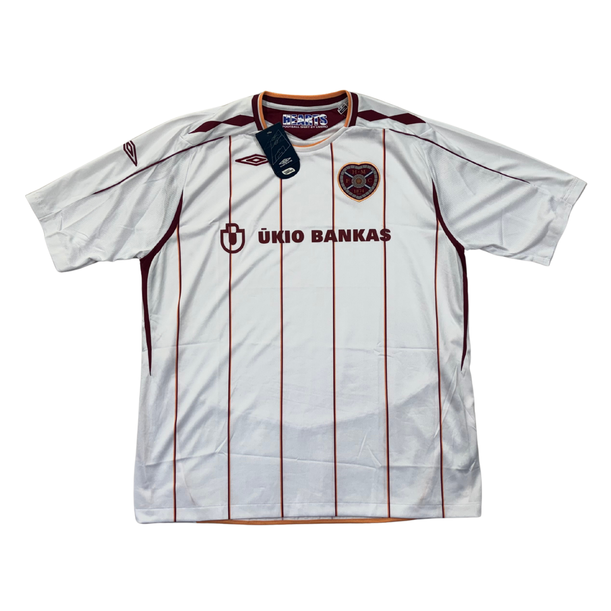 Hearts 2007/08 away football shirt, front view