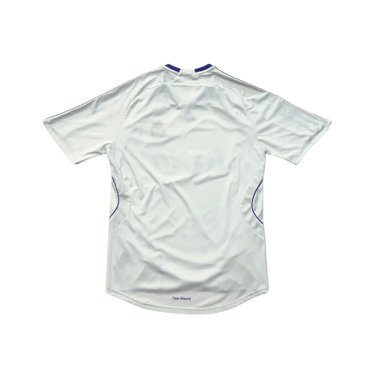 Real Madrid 2007/08 home football shirt, back view